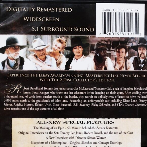 LONESOME DOVE DVD 2-Disc Collector's Edition Robert Duvall, Tommy Lee Jones - Picture 3 of 5